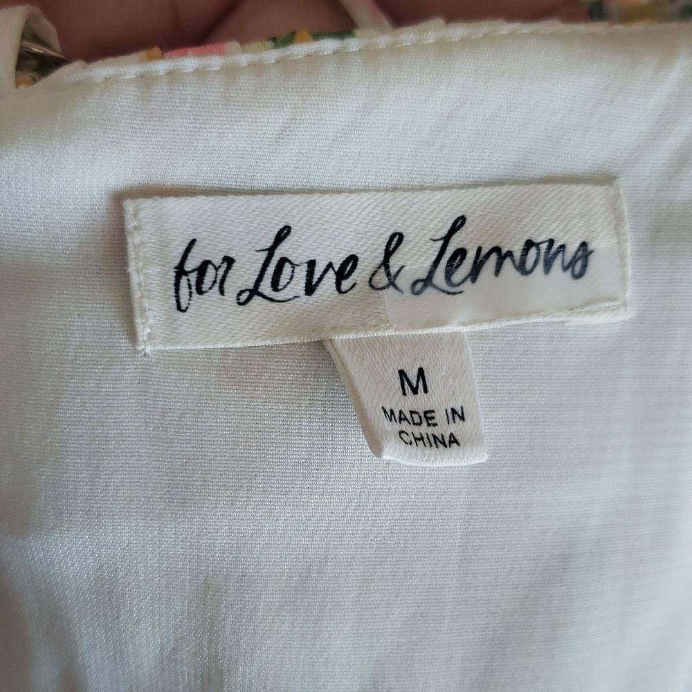 For Love & Lemons Floral Pleated Chic Feminine Fairy Cottagecore Crop Top Size M - Picture 4 of 7